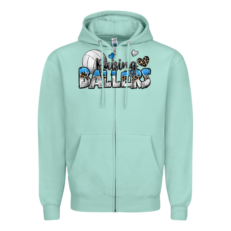 Raising Ballers Volleyball Zipper Hoodie by Zillion Design Studio | Teevron