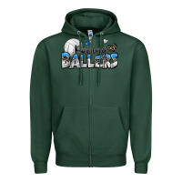 Sports Green raising ballers volleyball Zipper Hoodie - Zillion Design Studio