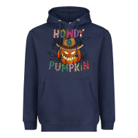 Navy howdy pumpkin Heavyweight Hoodie - CowhideDigitalArt