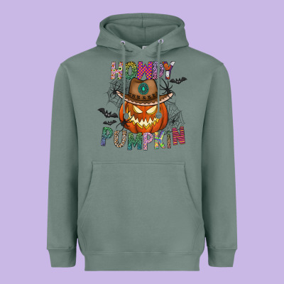 Howdy Pumpkin Heavyweight Hoodie Designed By Cowhidedigitalart