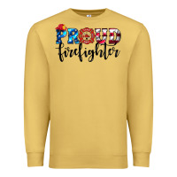 Antique Gold proud firefighter Premium Sweatshirt - HRA Design Shop
