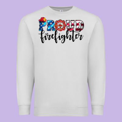 Proud Firefighter Premium Sweatshirt Designed By Hra Design Shop