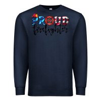 Navy proud firefighter Premium Sweatshirt - HRA Design Shop
