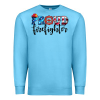 Ocean Blue proud firefighter Premium Sweatshirt - HRA Design Shop
