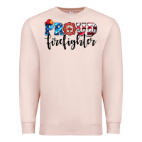 Pale Pink proud firefighter Premium Sweatshirt - HRA Design Shop