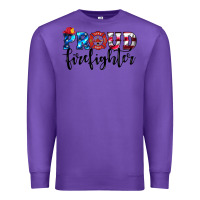 Purple proud firefighter Premium Sweatshirt - HRA Design Shop