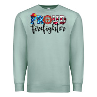 Seafoam proud firefighter Premium Sweatshirt - HRA Design Shop