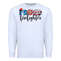 White proud firefighter Premium Sweatshirt - HRA Design Shop
