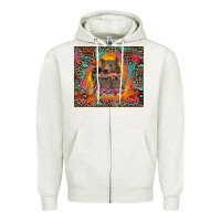 Oatmeal Heather mama bear leopard and aztec Zipper Hoodie - RanaPortraitStore