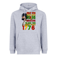 Heather Grey July 4th Juneteenth 1865 Heavyweight Hoodie - CowGirlArtShop