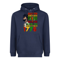 Navy July 4th Juneteenth 1865 Heavyweight Hoodie - CowGirlArtShop