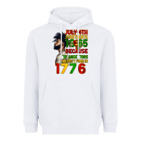 White July 4th Juneteenth 1865 Heavyweight Hoodie - CowGirlArtShop
