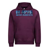 Mauve Wine in april we wear blue autism awareness Urban Hoodie - MaliasSmallBusiness