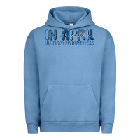 Pigment Pebble Blue in april we wear blue autism awareness Urban Hoodie - MaliasSmallBusiness