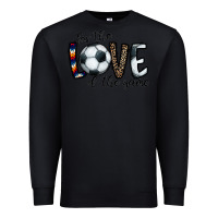 Black for the love of the game socer Premium Sweatshirt - CowhideDigitalArt