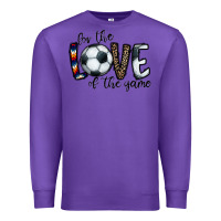 Purple for the love of the game socer Premium Sweatshirt - CowhideDigitalArt