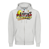 Dove Grey raising ballers softball Zipper Hoodie - Zillion Design Studio