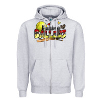 Heather Grey raising ballers softball Zipper Hoodie - Zillion Design Studio
