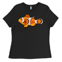 Black clown fish side Ladies Tee - BarkalooDesign