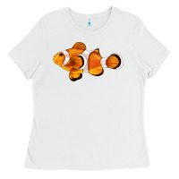 White clown fish side Ladies Tee - BarkalooDesign