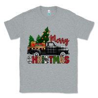 Heather Grey merry christmas with black truck Classic Tee - Zillion Design Studio
