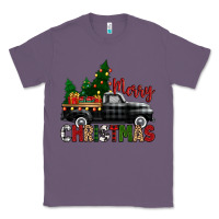 Lavender merry christmas with black truck Classic Tee - Zillion Design Studio