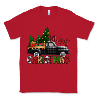 Red merry christmas with black truck Classic Tee - Zillion Design Studio