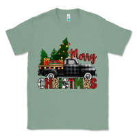 Sage merry christmas with black truck Classic Tee - Zillion Design Studio