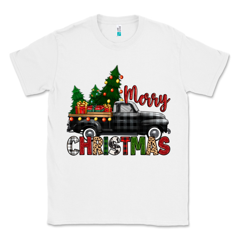 Merry Christmas With Black Truck Classic Tee by Zillion Design Studio | Teevron