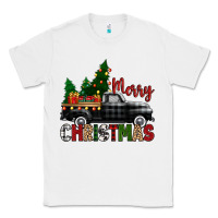 White merry christmas with black truck Classic Tee - Zillion Design Studio