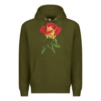 Army Green Ketchup And Mustard Rose Premium Hoodie - LillyAllenDesigns