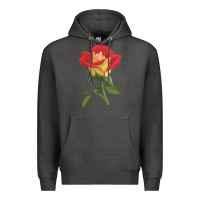 Charcoal Heather Ketchup And Mustard Rose Premium Hoodie - LillyAllenDesigns