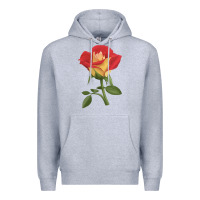 Heather Grey Ketchup And Mustard Rose Premium Hoodie - LillyAllenDesigns
