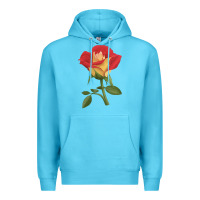 Ocean Blue Ketchup And Mustard Rose Premium Hoodie - LillyAllenDesigns