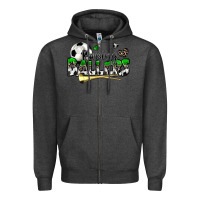 Charcoal Heather raising ballers soccer Zipper Hoodie - Zillion Design Studio