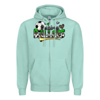 Seafoam raising ballers soccer Zipper Hoodie - Zillion Design Studio