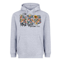 Heather Grey I Am Gods Master Piece Ephesians Heavyweight Hoodie - CowhideDigitalArt