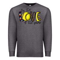 Charcoal Heather for the love of the game softball Premium Sweatshirt - CowhideDigitalArt
