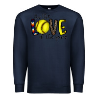 Navy for the love of the game softball Premium Sweatshirt - CowhideDigitalArt