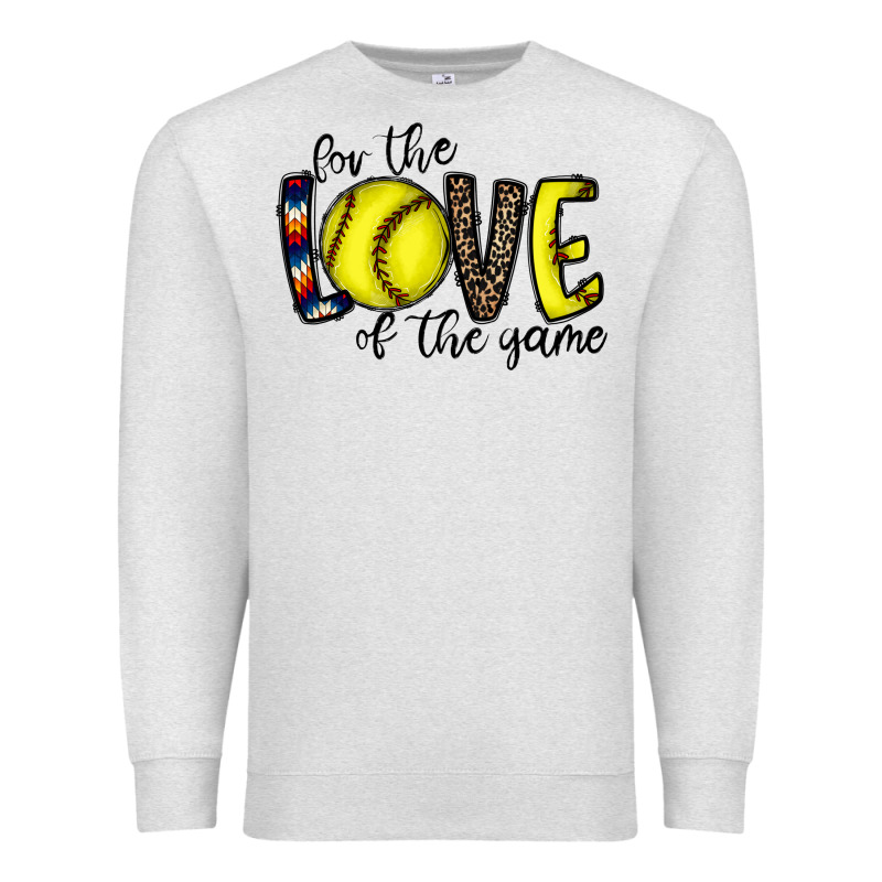 For The Love Of The Game Softball Premium Sweatshirt by CowhideDigitalArt | Teevron