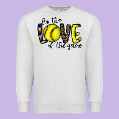 For The Love Of The Game Softball Premium Sweatshirt Designed By Cowhidedigitalart
