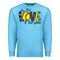 Ocean Blue for the love of the game softball Premium Sweatshirt - CowhideDigitalArt