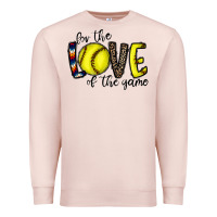 Pale Pink for the love of the game softball Premium Sweatshirt - CowhideDigitalArt