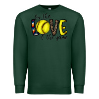 Sports Green for the love of the game softball Premium Sweatshirt - CowhideDigitalArt