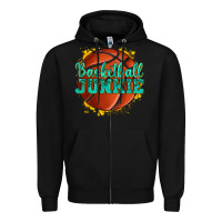 Black basketball junkie Zipper Hoodie - texasbilliewilder