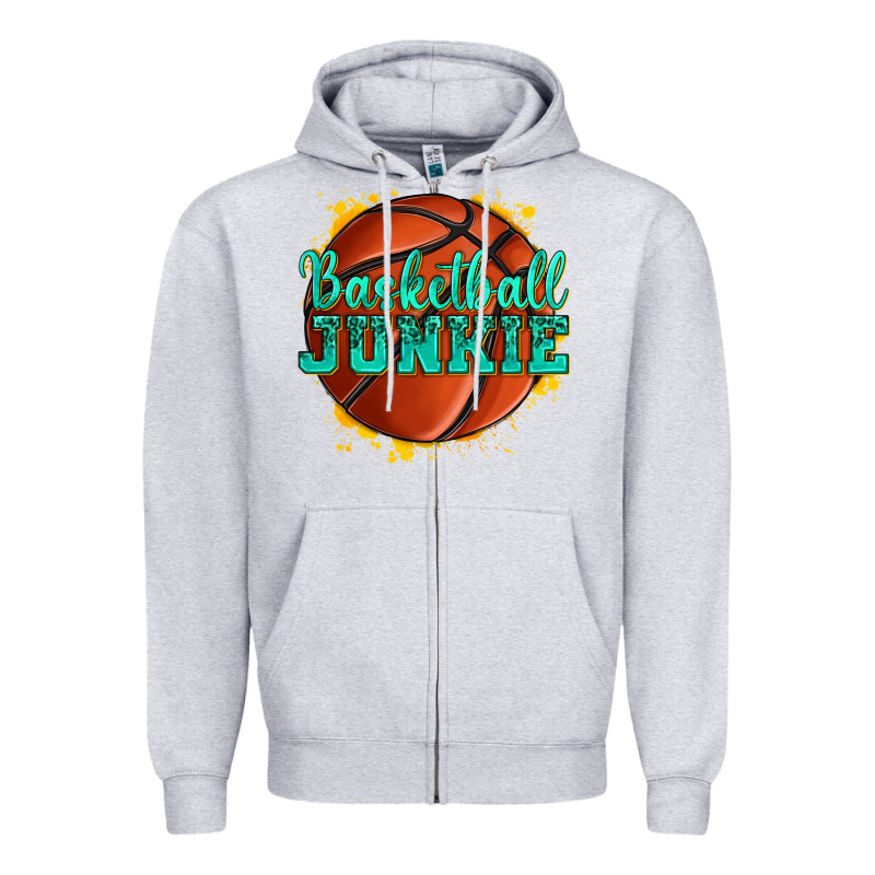 Basketball Junkie Zipper Hoodie by texasbilliewilder | Teevron
