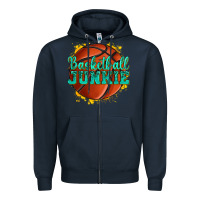 Navy basketball junkie Zipper Hoodie - texasbilliewilder