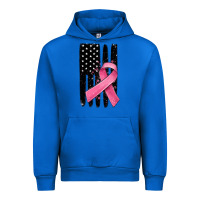 Cobalt breast cancer ribbon american flag Urban Hoodie - MaliasSmallBusiness