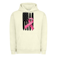 Pigment Pistachio breast cancer ribbon american flag Urban Hoodie - MaliasSmallBusiness
