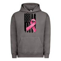 Pigment Tornado breast cancer ribbon american flag Urban Hoodie - MaliasSmallBusiness